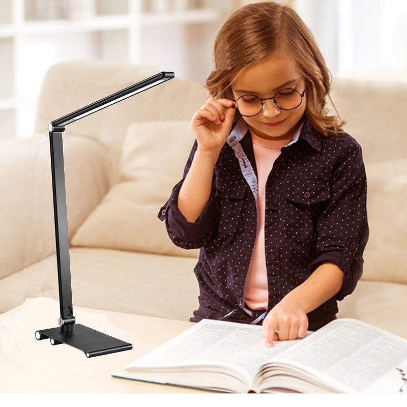 129ts Desk Lamp for Study Dimmable led table Lamp, Touch Dimmer, Color Chance Base Night